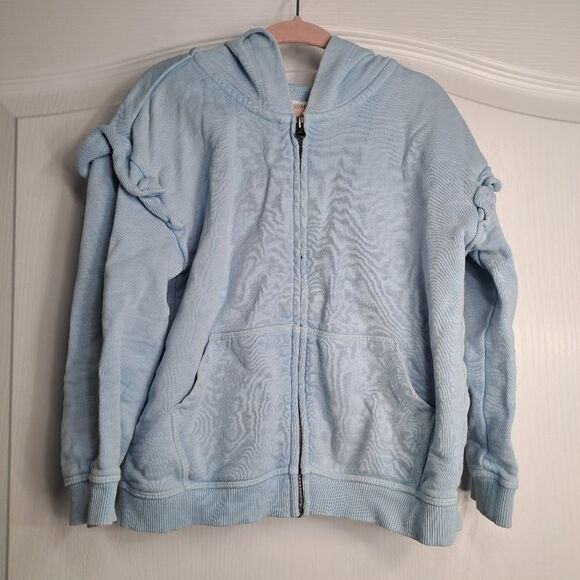 Pale Blue Ruffle Sleeve Hoodie by Gymboree - Picture 4 of 5